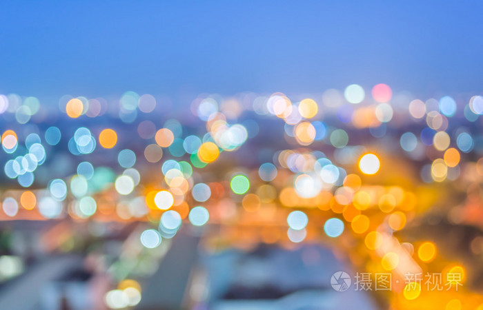 来自泰国清迈的模糊灯光, 用于背景使用照片-正版商用图片0bis86-摄图