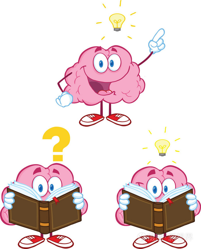大脑卡通吉祥物集合 10照片-正版商用图片0biwkl-摄图新视界