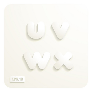 小写字母 u v w x