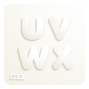 本文字母 U V W X