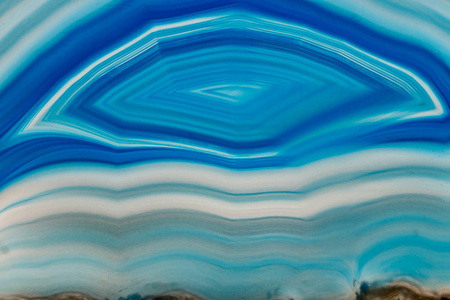 宏观矿物石蓝色玛瑙养殖白色背景特写