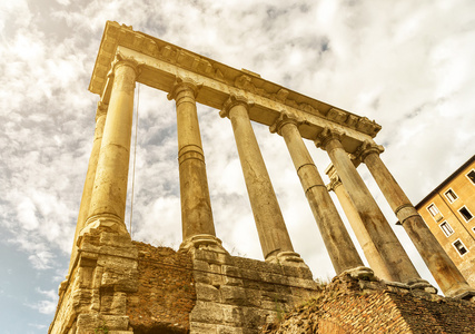 寺庙的土星在罗马举办的罗马论坛