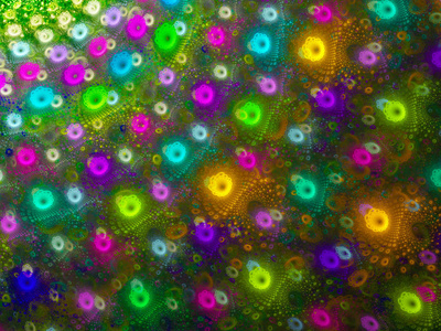 彩虹抽象分形背景3d 渲染