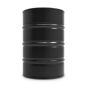 标准黑色油桶查出的白色背景。3d 渲染