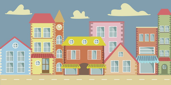 华谊兄弟电影小镇矢量卡通小镇照片