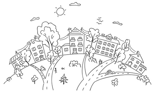 卡通小山图片-卡通小山素材-卡通小山插画-摄图新视界