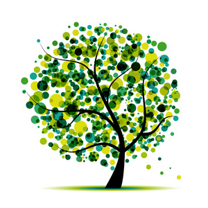 抽象树绿色为您的设计