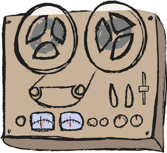 复古卡通录音机图片