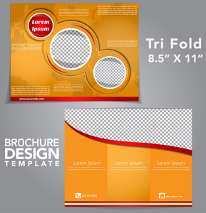 三折页宣传册矢量设计图片