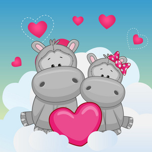 情侣河马照片