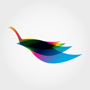 彩虹鸟像一只天鹅