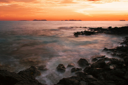 美丽的夏威夷夕阳