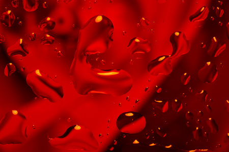 抽象的红色背景与水滴眼液