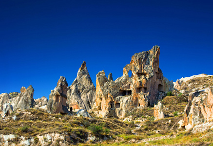 在 capadocia 的岩石群