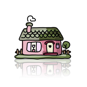 房子图标，为您设计素描