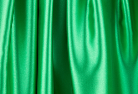 绿色的丝绸布料照片