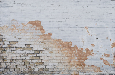 复古砖墙壁与灰泥的背景