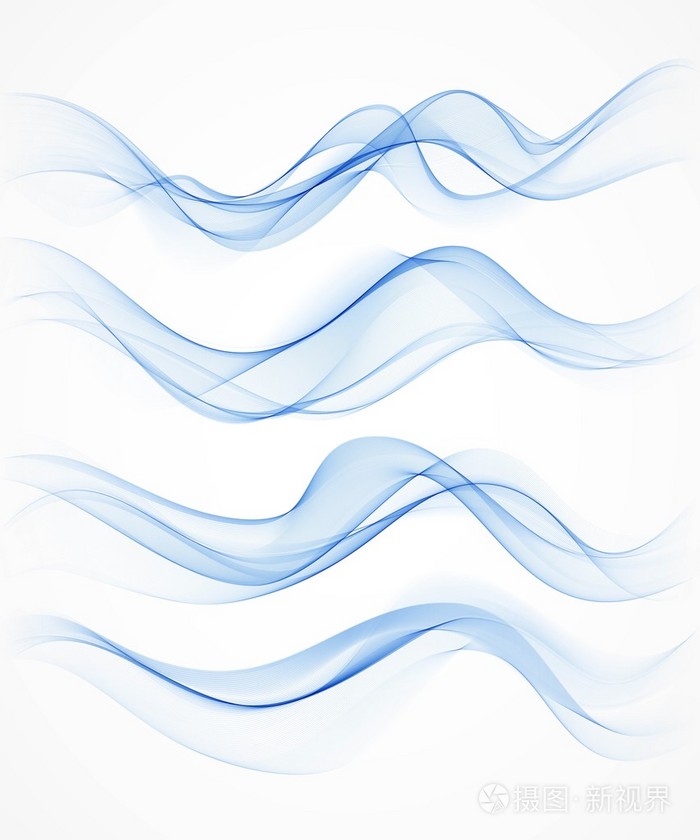 蓝色波浪背景您设计的矢量图