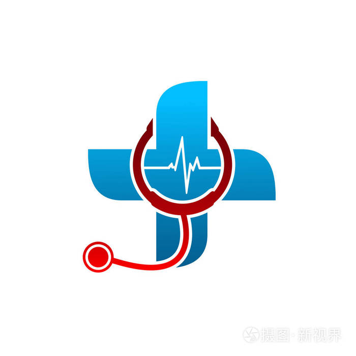 医学药学标志设计模板向量插画