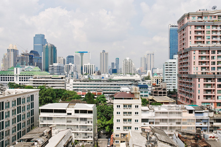 在曼谷市的现代住宅小区