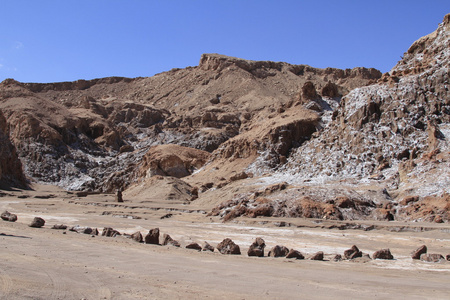 valle del luna谷的月亮，在阿塔卡马的智利