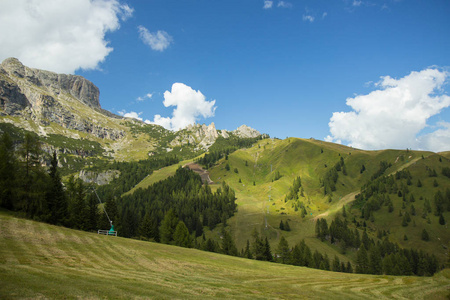 牧场在阿尔卑斯, 南 Tirol, 意大利