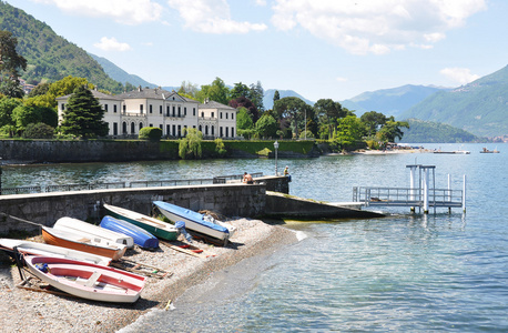 贝拉吉奥镇在著名意大利科莫湖