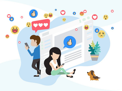 网络聊天图片-网络聊天素材-网络聊天插画-摄图新视界