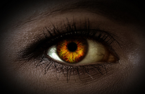 神秘女人的眼睛特写照片