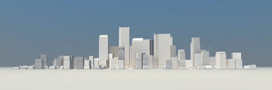 宽城市景观模型 3d没有影子