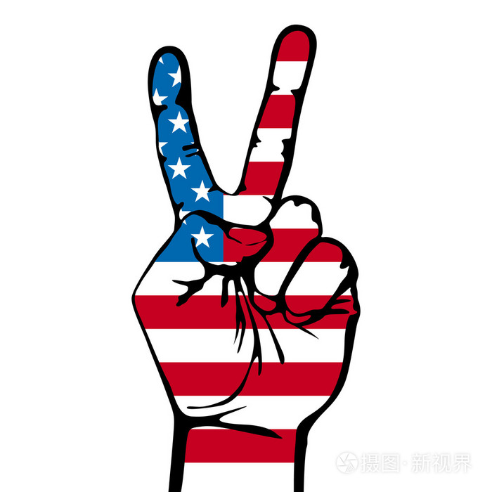 美国胜利手指, t 恤图形, 向量