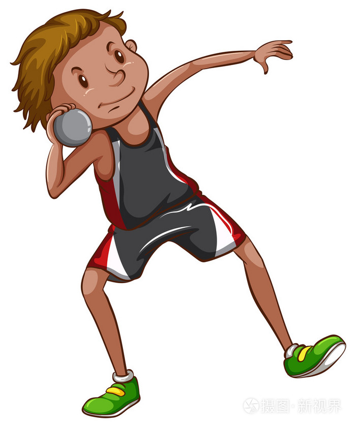 一个运动的人抱着一个球一个剪影插画-正版商用图片0boabf-摄图新视界