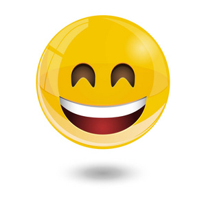 黄色的笑脸表情符号,表情符号,矢量图照片