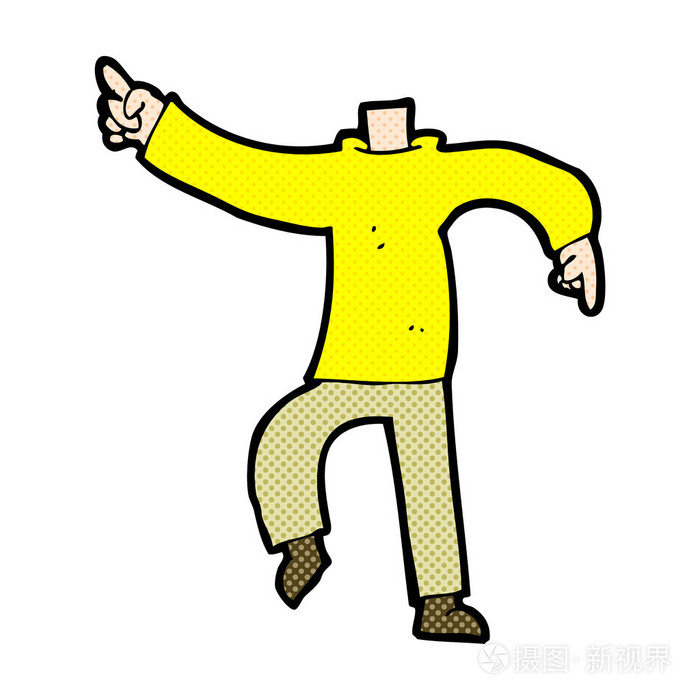 漫画卡通指向身体混合和匹配卡通连环画或者添加