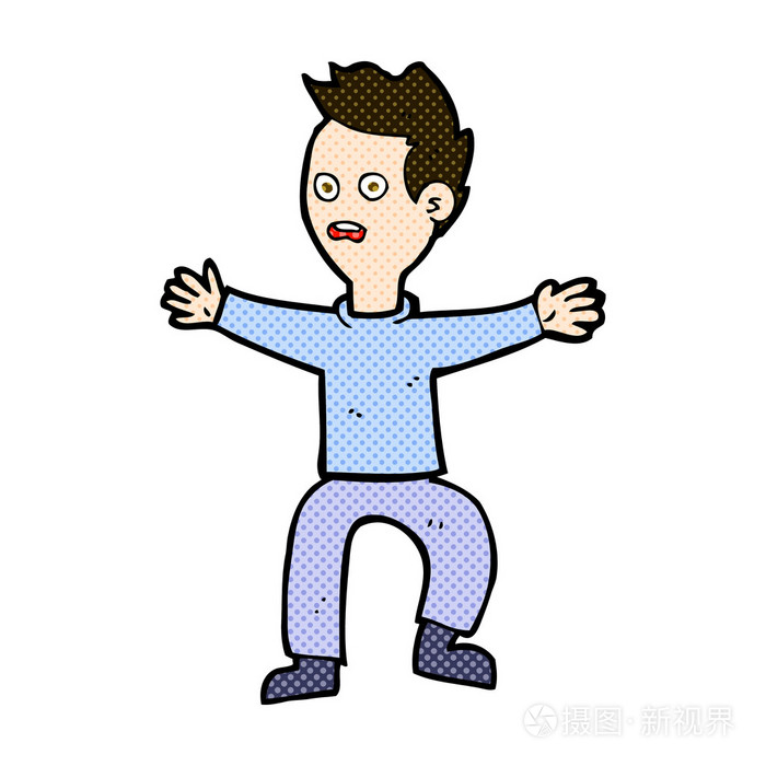 漫画卡通人恐慌