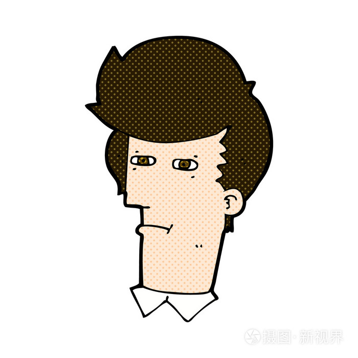 眯眼睛的漫画卡通人