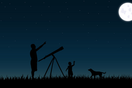 七夕观星图片 七夕观星素材 七夕观星插画 摄图新视界