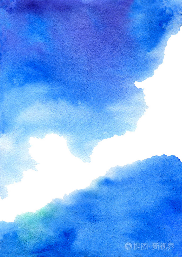 蓝色水彩背景