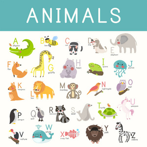 多样性卡通动物图片