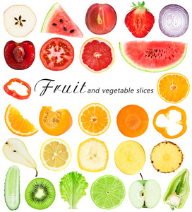 水果和蔬菜切片