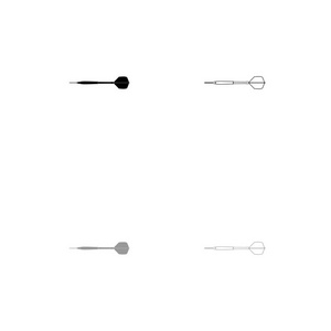Dart 箭头黑色和灰色设置的图标
