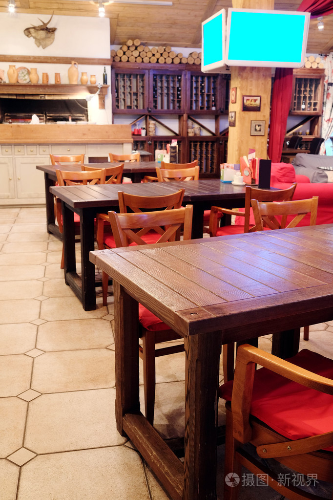 现代咖啡厅或酒吧的内部