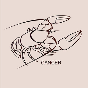 矢量与黄道十二宫巨蟹座图片