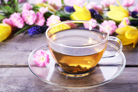 杯花草茶与花