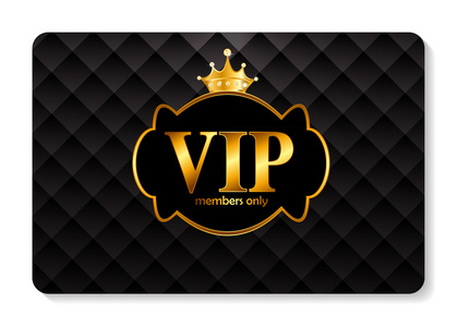 vip 会员卡矢量图 插画