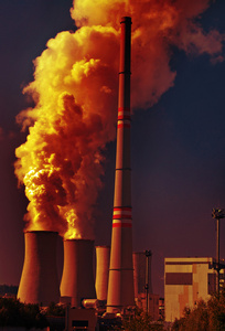 燃煤电厂和污染图片