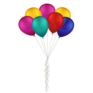 矢量多彩多姿五颜六色的气球