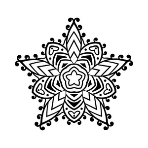 装饰手绘曼荼罗.民族装饰元素设计.