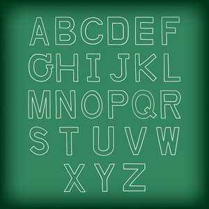 a 到 z 大写英文字母 handrawn 矢量图照片