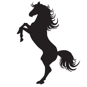 马蹄形剪影图片